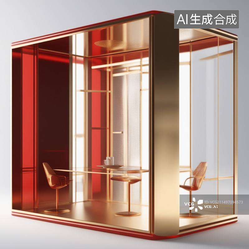【AI数字艺术】玻璃建筑图片素材
