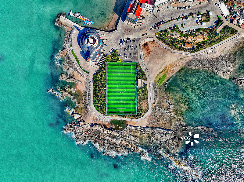 青岛小港角足球场图片素材