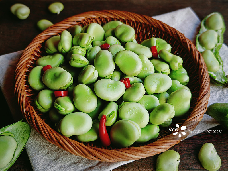 时令蔬菜:蚕豆图片素材