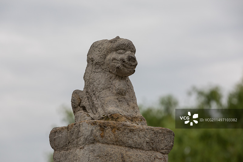 国保单位漯河小商桥雕塑特写图片素材