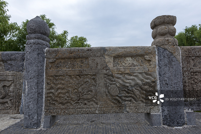 国保单位漯河小商桥建筑雕刻特写图片素材