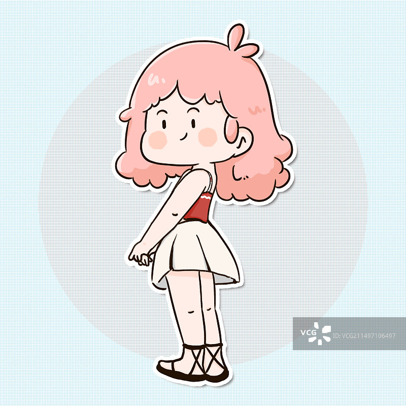 可爱头像插画图片素材