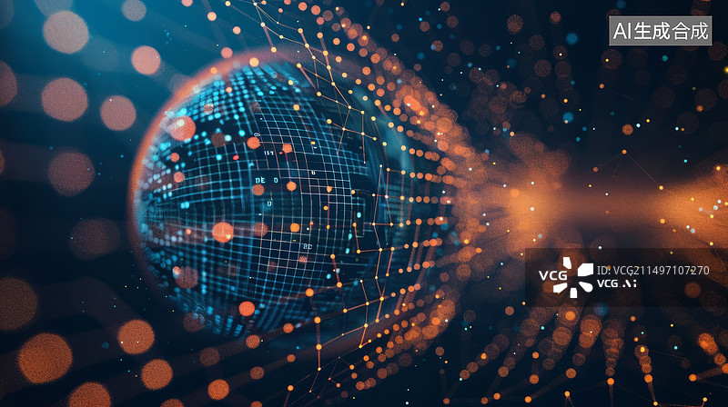 【AI数字艺术】高科技5G移动通信联系背景素材图片图片素材