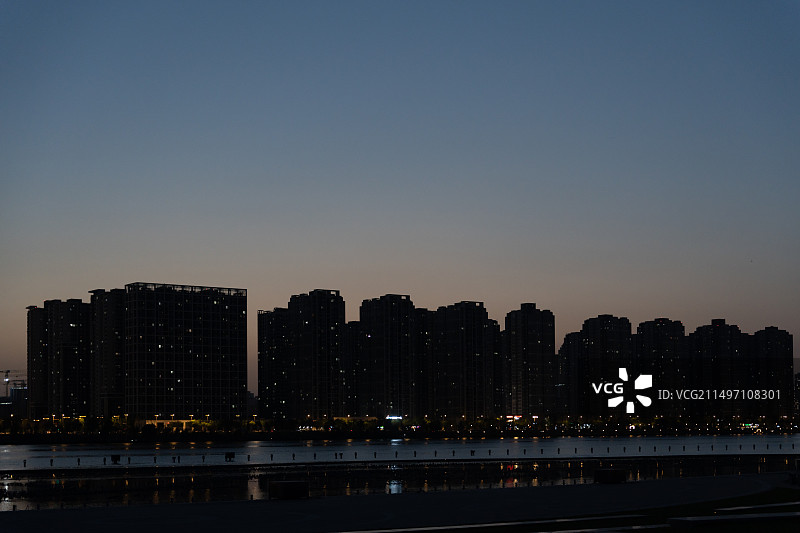 西安灞河风光图片素材