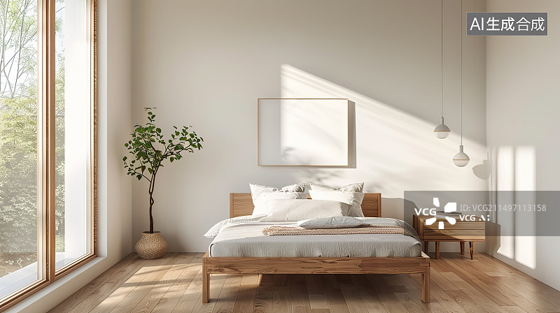【AI数字艺术】现代豪华风格卧室内部图片素材