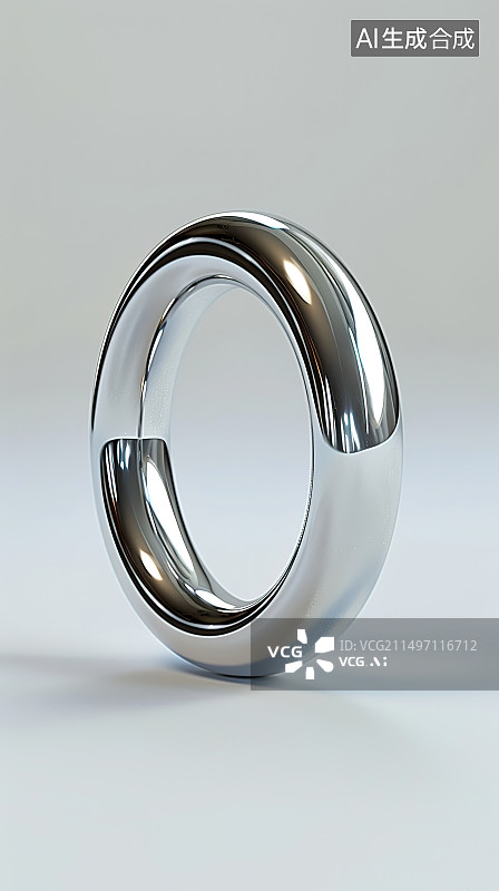 【AI数字艺术】白色背景下的戒指特写镜头图片素材