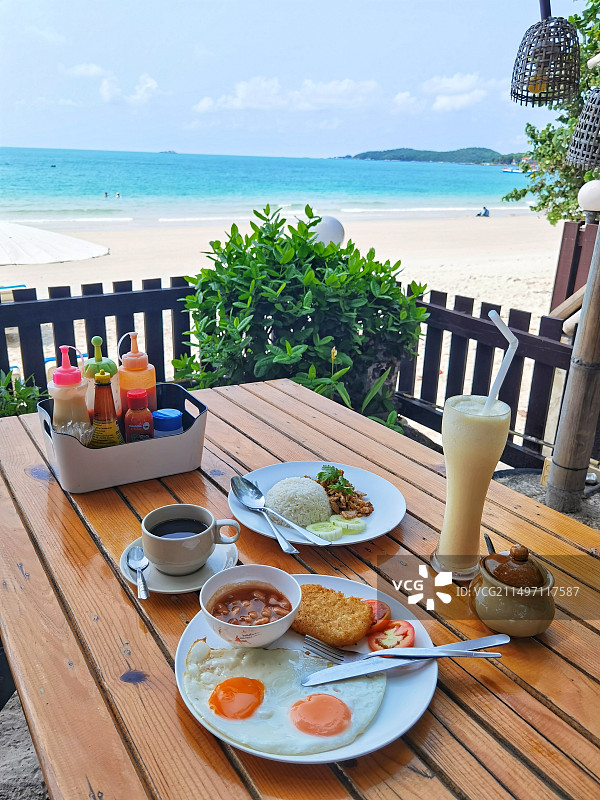 海景早餐图片素材