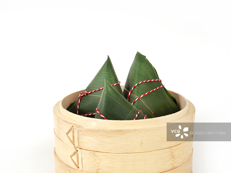 白色背景下端午节粽子图片素材