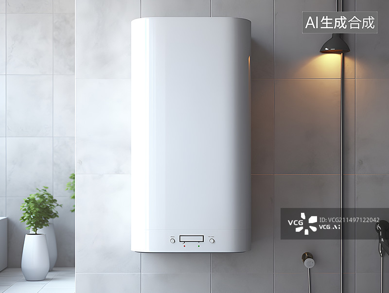 【AI数字艺术】挂在墙上的热水器图片素材