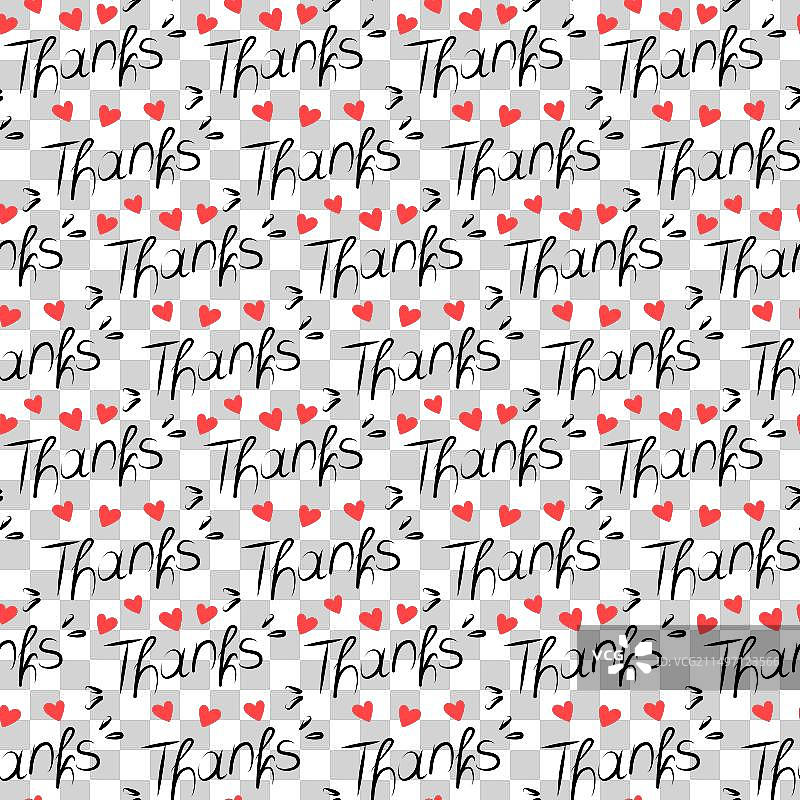手绘文字感谢语无缝图案图片素材