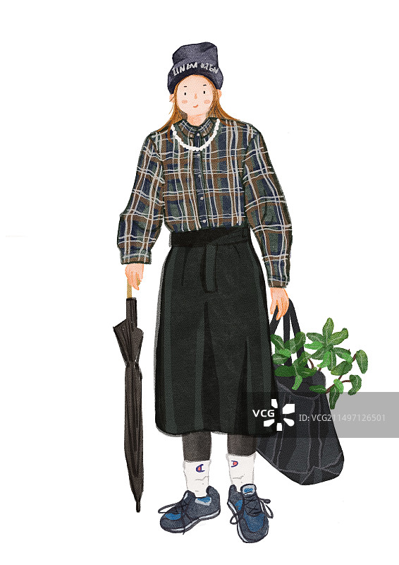 穿搭插画图片素材