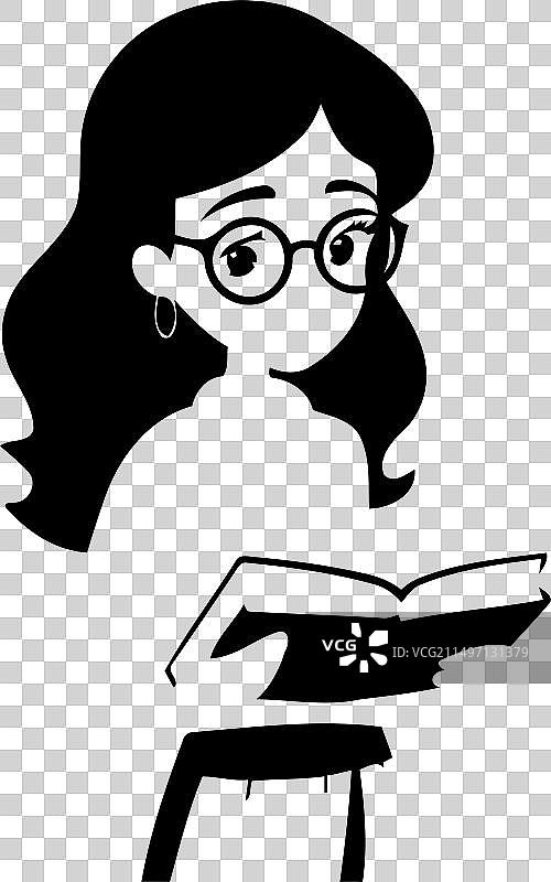 女商人在迷宫中读书图片素材