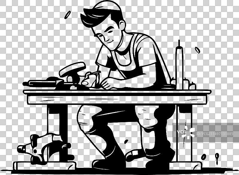 工作中的木匠图片素材