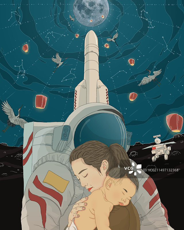 中国航天载人太空人航天员嫦娥探月天宫号太空探索星际迷航图片素材