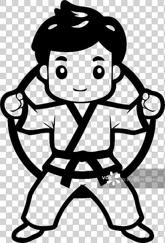 跆拳道卡通人物图片素材