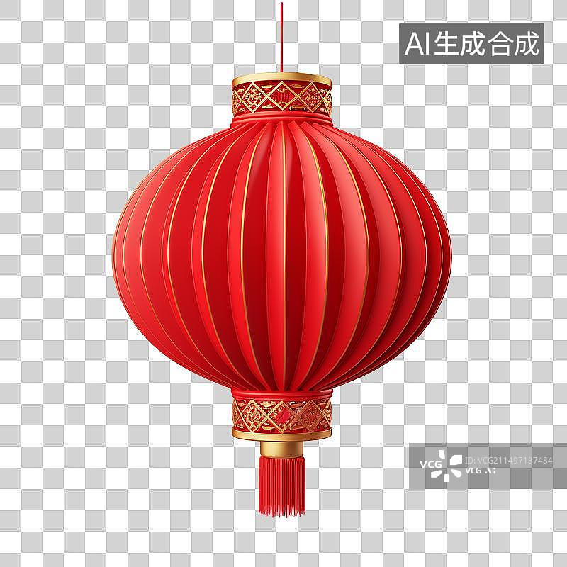 【AI数字艺术】中国传统红灯笼插画素材图片素材