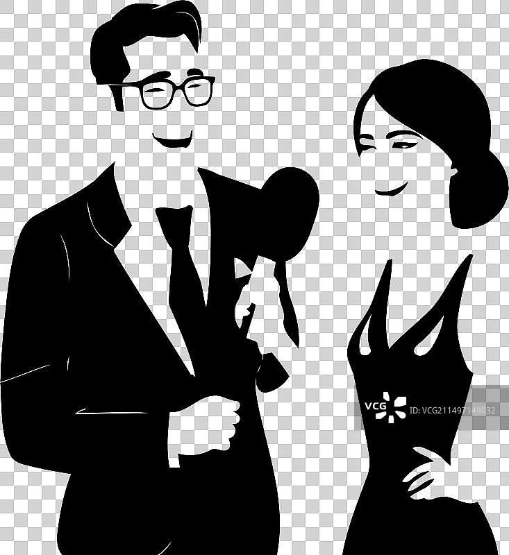 记者采访女性图片素材