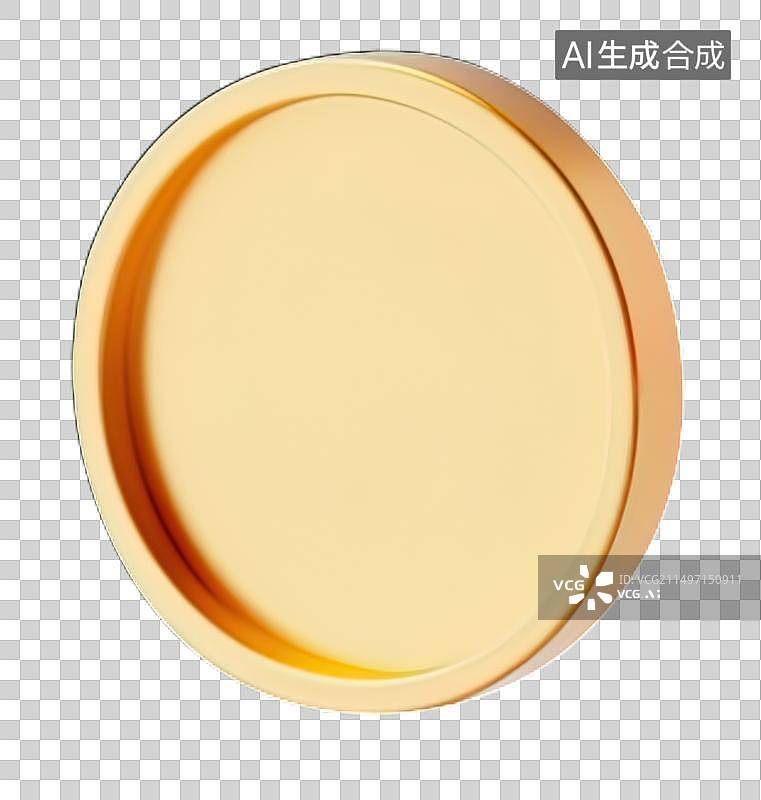 【AI数字艺术】3D渲染金币圆形元素图片素材