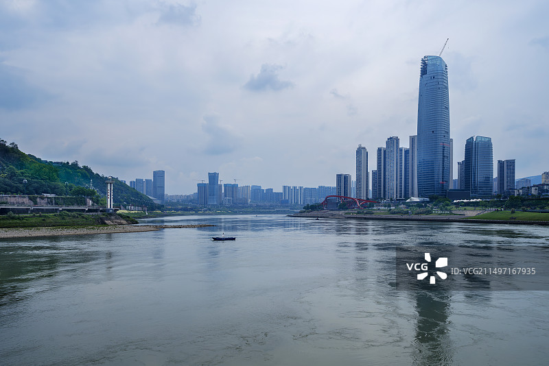 三江汇流（宜宾市合江门金沙江，岷江，长江）图片素材