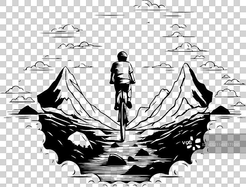 山地自行车骑行设计素材图片素材