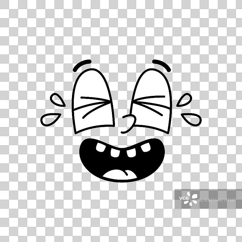 卡通趣味欢快大笑面部表情图片素材