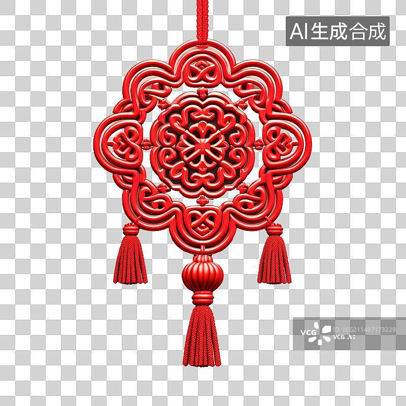 【AI数字艺术】一个中国结图案素材图片素材