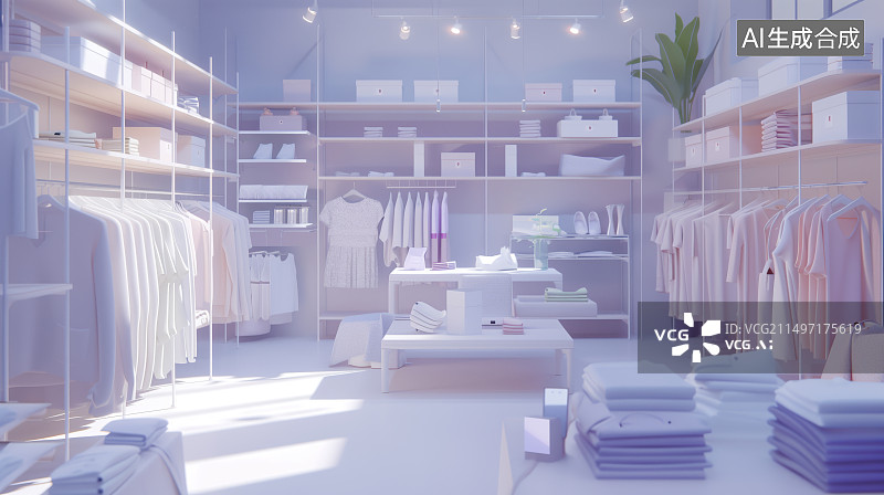 【AI数字艺术】衣帽间衣柜效果图图片素材