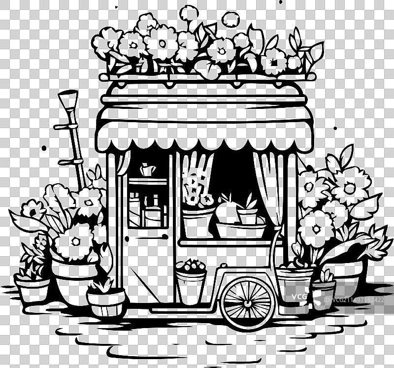 出售鲜花的花店图片素材