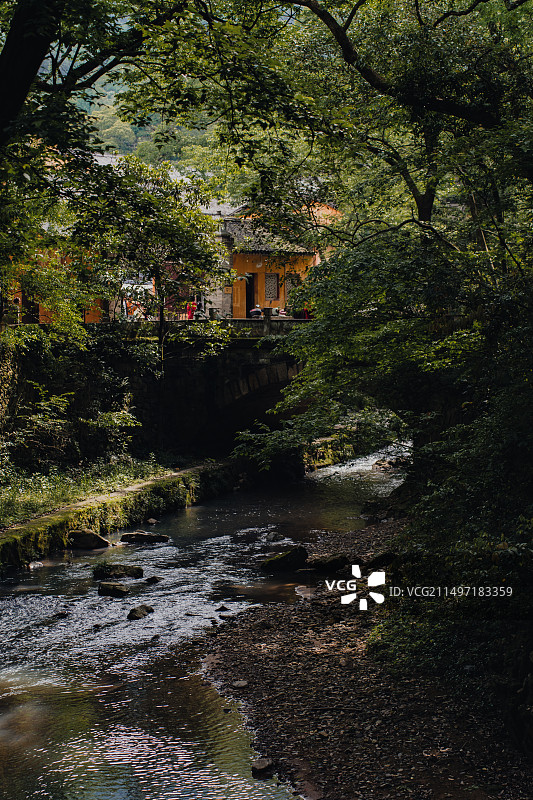 天台山国清寺景区图片素材