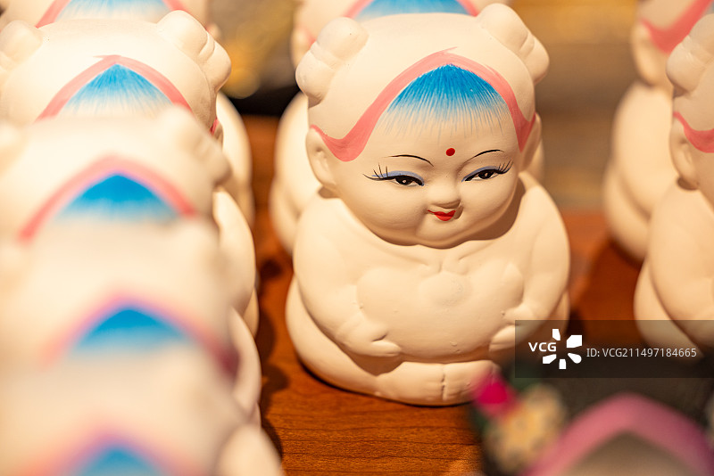 江苏省无锡市惠山古镇工艺品惠山泥人静物摄影图片素材