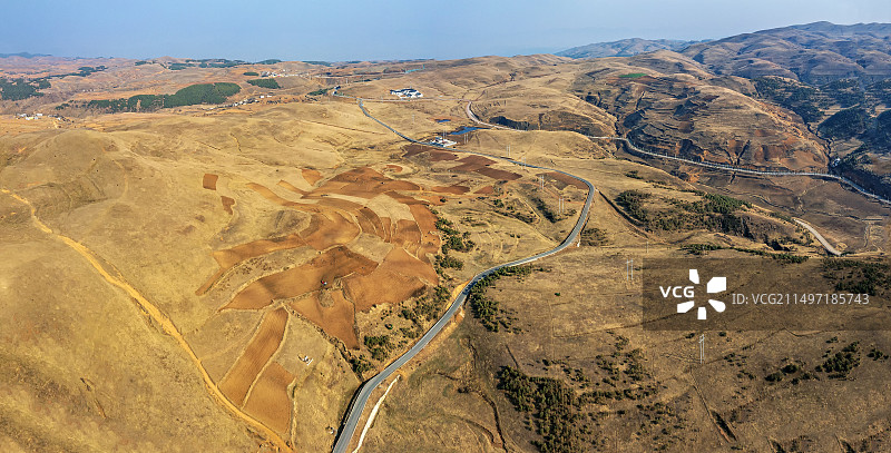 云南昭通市昭阳区大山包乡黑颈鹤国家自然保护区图片素材