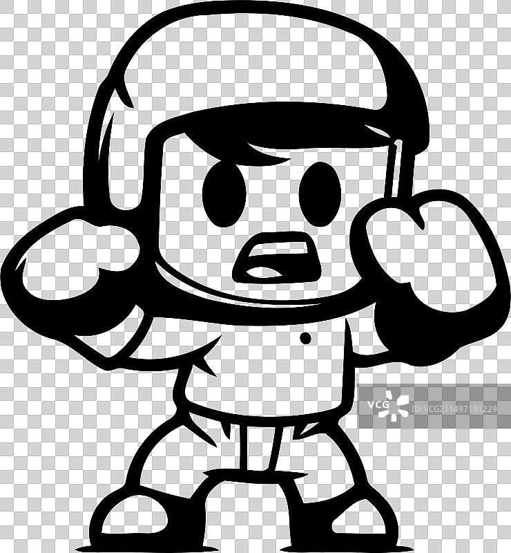 拳击手吉祥物角色设计图片素材