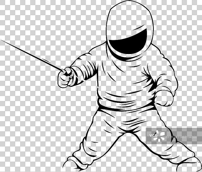 身穿宇航服、手持长矛的宇航员图片素材