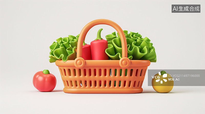 【AI数字艺术】购物袋3d渲染618电商购物超市打折插图图片素材