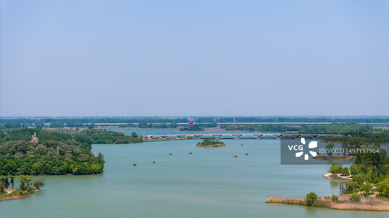 阜阳颍州西湖航拍图片素材