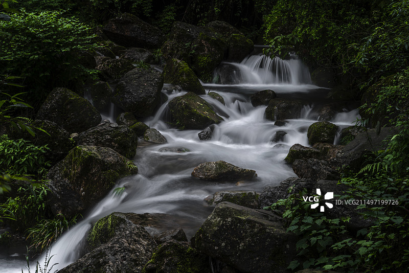 五龙沟瀑布图片素材