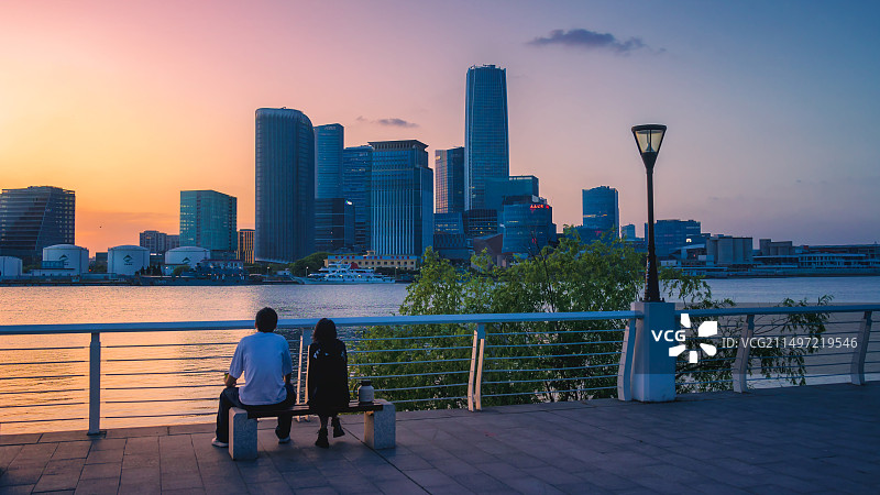 前滩公园|日落下的浪漫❤️图片素材