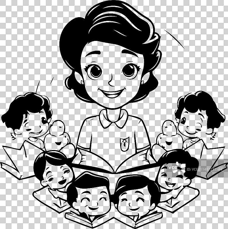 老师和孩子们图片素材