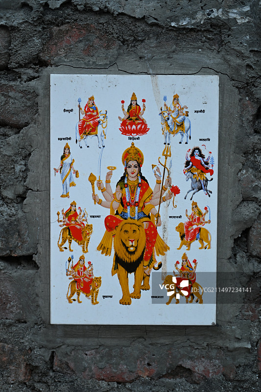 尼泊尔宗教壁画图片素材