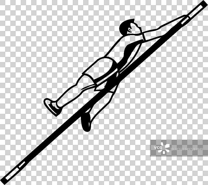 男子撑杆跳运动员图片素材