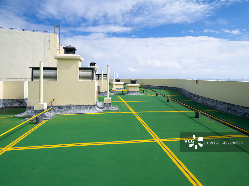 屋面天面天台露台炮台屋顶防水隔热观景台屋面消防疏散平台防水施工图片素材