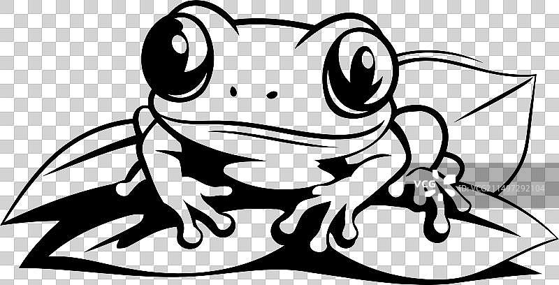 绿树蛙卡通图标图片素材