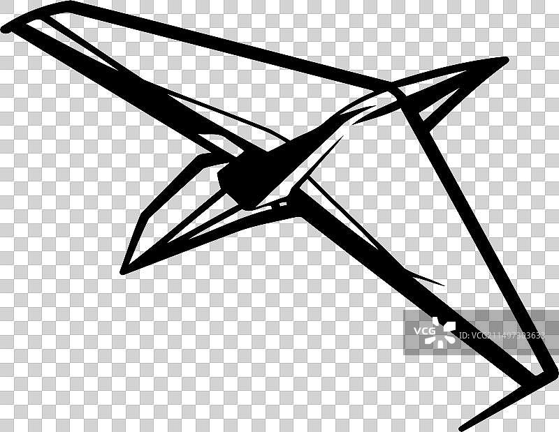 扁平设计风格的悬挂滑翔图标图片素材