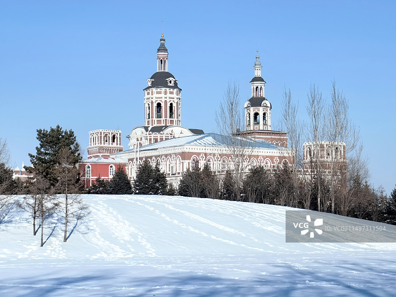 哈尔滨景点伏尔加庄园图片素材