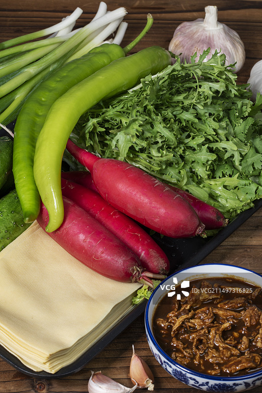 东北蘸酱菜图片素材