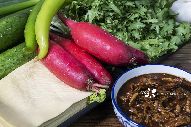 东北蘸酱菜图片素材