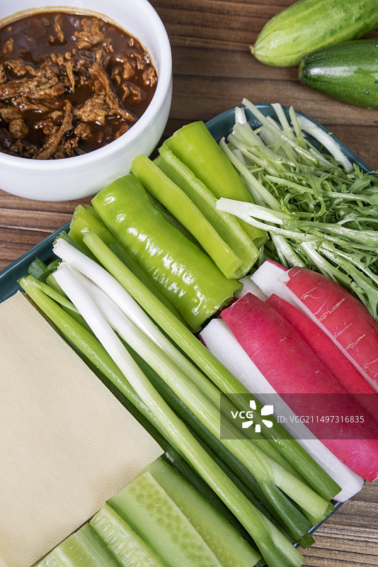 东北蘸酱菜图片素材