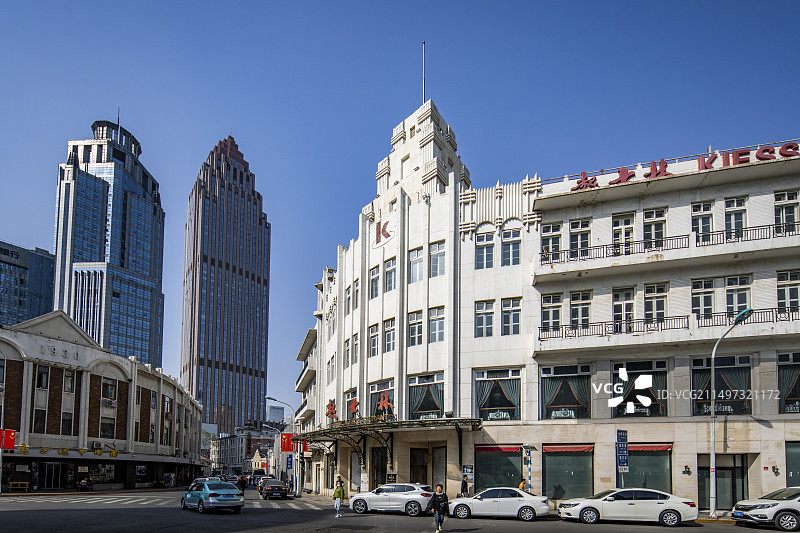 天津小白楼商业区起士林图片素材