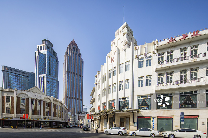 天津小白楼商业区起士林图片素材