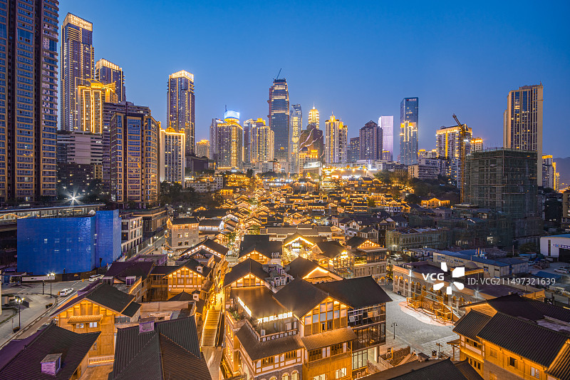 十八梯夜景图片素材